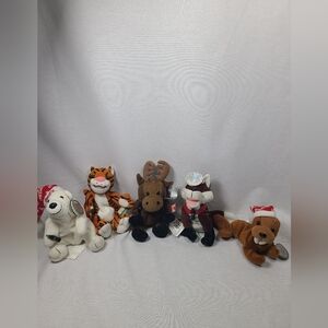 Set of 5 Coca Cola Beanie Babies Coke Soda Drink collectable plush